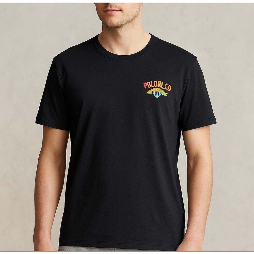 Polo Ralph Lauren Sleep Shirt 1XT Black Size Short Sleeve Pajama Top NEW